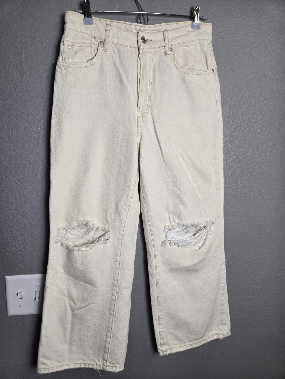 We The Free Cream High Rise Jeans Size 4